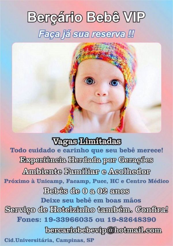 Berçário Hotelzinho Bebe Vip - Campinas