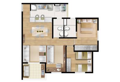 Vendo Apto no Passeio Leopoldina / Rua Ernesto Igel, 307 / 70m²