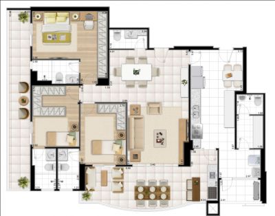 Apto a venda em Santos - Lançamento em agosto/12 - Grupo Mendes - Terrazas Ponta da Praia - Santos