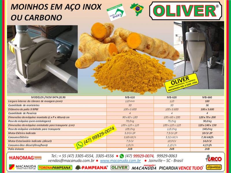 MÁQUINA Pra Fabricar Farinha de Açafrão MACANUDA TORENA