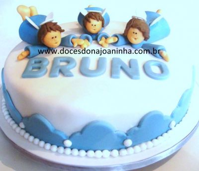 Bolos decorados para batizado e chá de bebê