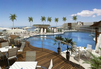 APTO FRENTE AO MAR CLUB COMPLETO COM ÁREA DE LAZER