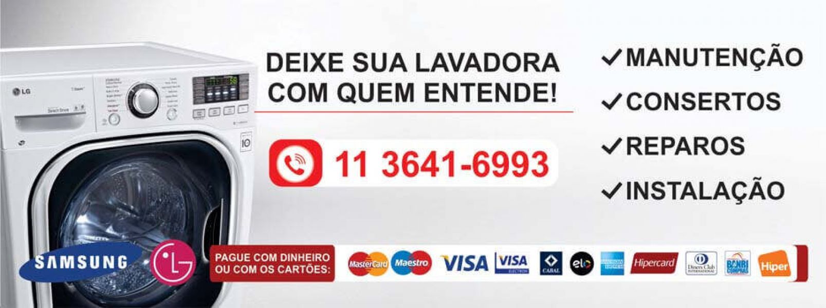 Assistência especializada para máquina de lavar roupas