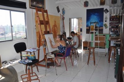 Curso de pintura no atelier
