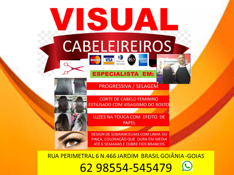 Atendimento a domicilio Goiânia Visual Cabeleireiros 62985545479