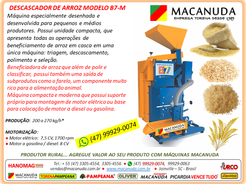 Maquinário pra descascar ARROZ MACANUDA - Picardia Vence Tudo