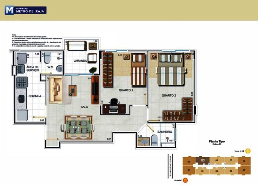 Apartamento em Irajá, 02 quartos, Lançamento, próximo ao metrô!