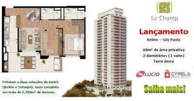 LE CHAMP - Belem - aproveite o lancamento do mais charmoso empreendimento da regiao - CYRELA/ABYARA