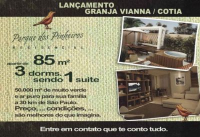 Parque Pinheiros!!! Casas 85m² a 99m² em Cotia. Consultor ADAN (11)7954-5273
