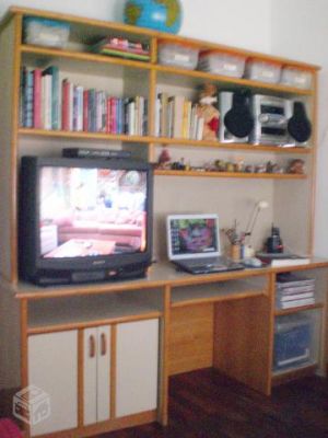 Estante Linda, de Ótima Qualidade com Mesa Computador/Estudo