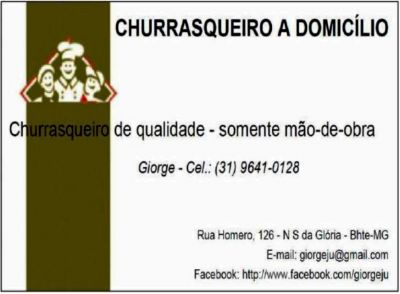 CHURRASQUEIRO A DOMICÍLIO