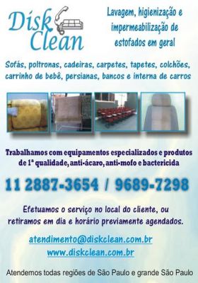 Lavagem e Impermeabilização de Sofás, Cadeiras, Colchões, Tapetes, Carpetes, etc