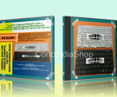 Teclado Layout Brasil ç Notebook MSI Wind U90 U100 U110 U120