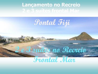 Pontal Fiji 2 e 3 quartos recreio frontal mar sernambetiba