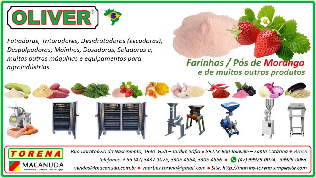 Moinho para morango desidratado marca Oliver