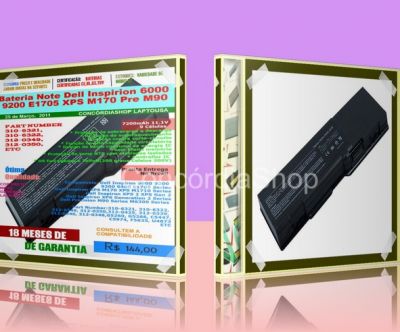 9 Cell Bateria Notebook Del lInspirion 6000 9200 E1705 XPS M170 Pre M90