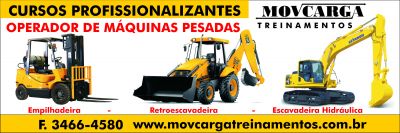 CURSO OPERADOR DE EMPILHADEIRA 19- 3466-4580