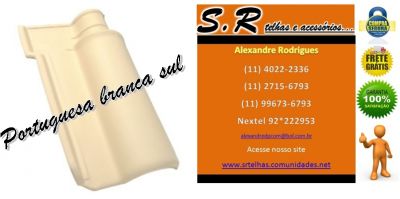 TELHAS PORTUGUESAS BRANCAS SÓ R$ 1,15 FRETE GRÁTIS!