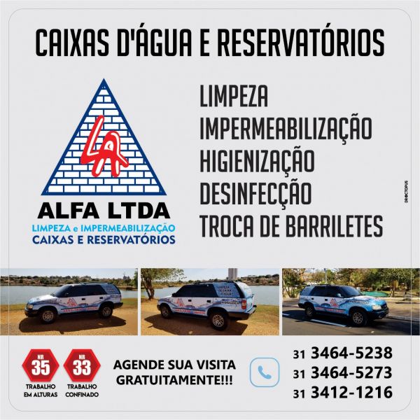 Limpeza de caixas de água em Belo Horizonte