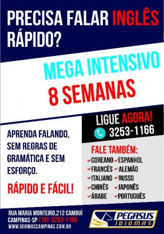 Curso intensivo de ingles Campinas