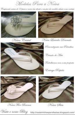 Sandalias Rasteirinhas Personalizadas para Casamentos e Festas