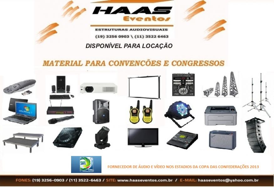 LOCAÇÃO audiovisual som para eventos convenções corporativo