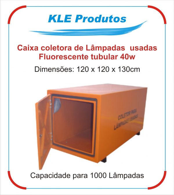 Coletor e transportador de Lâmpadas usadas  