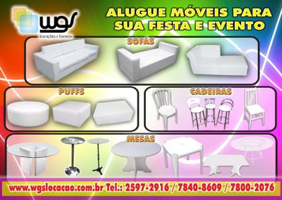 ALUGUEL DE MOVEIS PARA FESTAS E EVENTOS