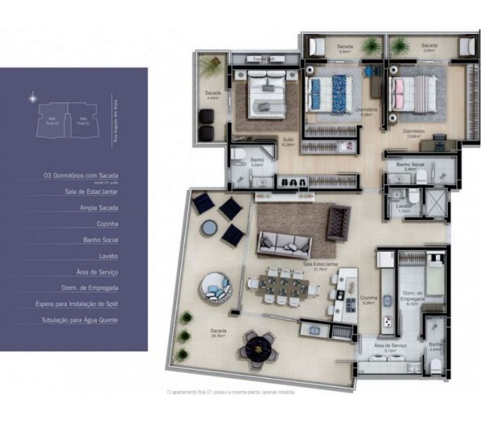 Lorenzago bairro Pio Corrêa Criciúma apartamento venda