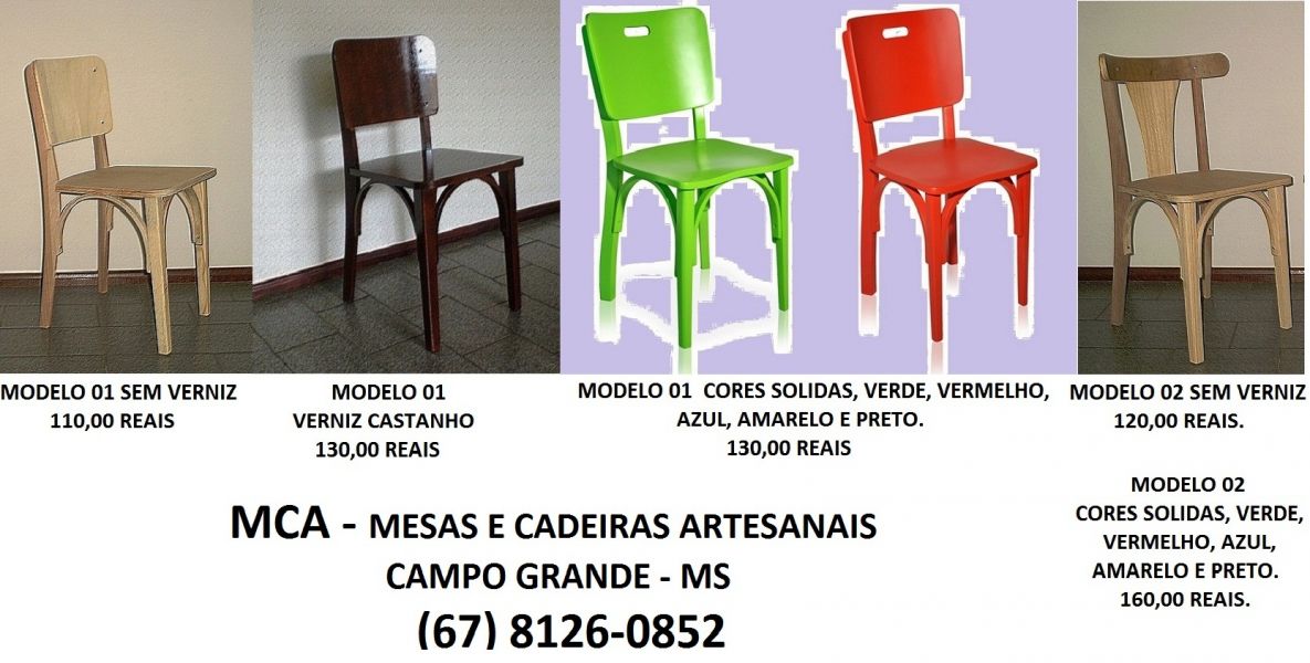 Mca-mesas e cadeiras artesanais