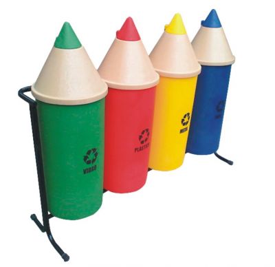 Lixeiras lápis formato infantil