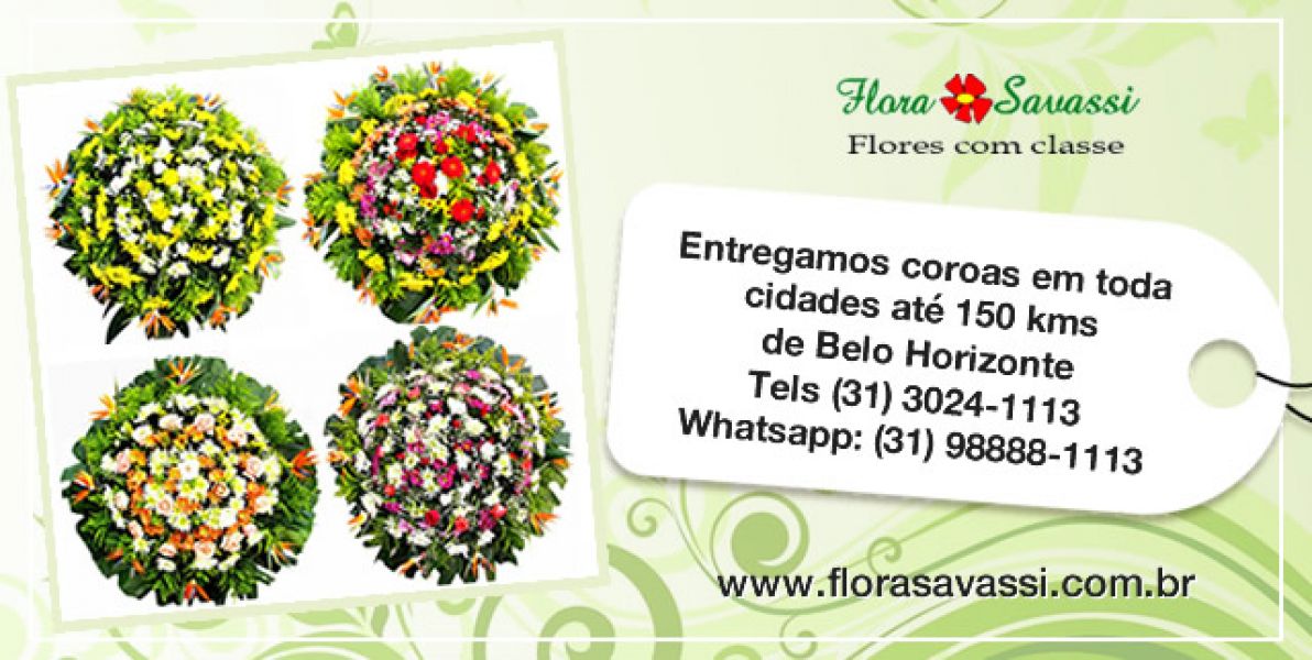 Floricultura entrega coroa de flores Itabirito MG 