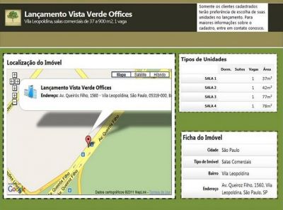Breve Lançamento VISTA VERDE OFFICES ( Salas Comerciais )