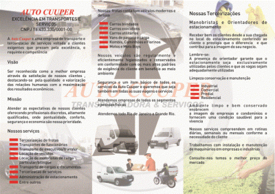 transporte de funcionário e pequenas cargas