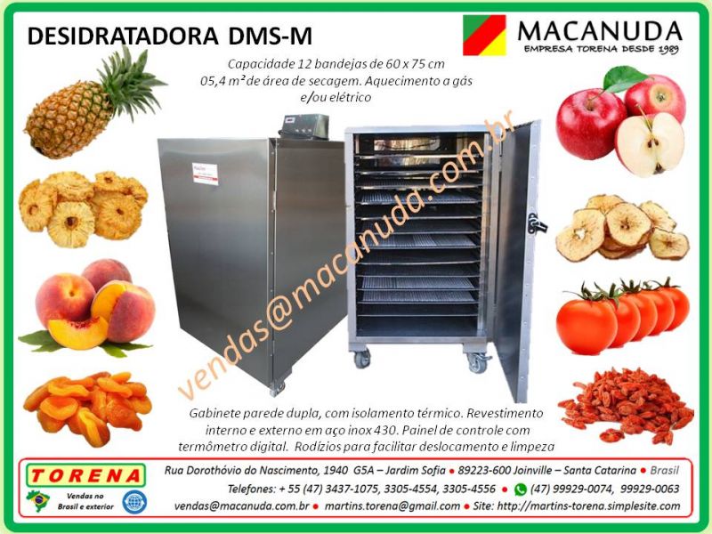 Desidratar banana máquinas industriais marca Macanuda