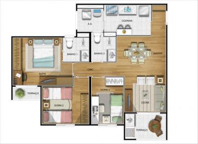 Breve Lançamento Parque Residence, aptos de 2 e 3 dorms com suíte, Vl.Rio-Guarulhos