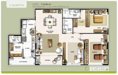 PRIVILEGE - Apto 3 qtos 110M² no Noroeste