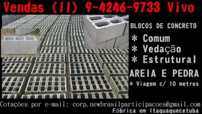 Vendas de Aeia -Pedra e Blocos de Concreto em Guarulhos com a newBRAsil participações