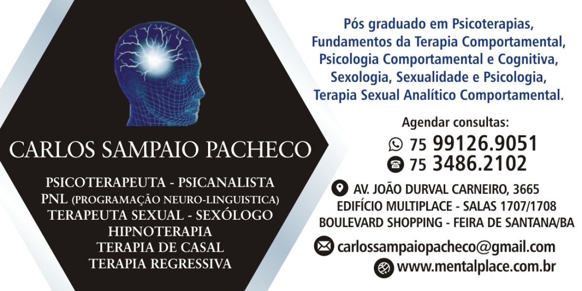 TERAPEUTA DE RESSONÇANCIA PSICOTERAPEUTICA CARLOS SAMPAIO PACHECO 75 991269051 whatsapp
