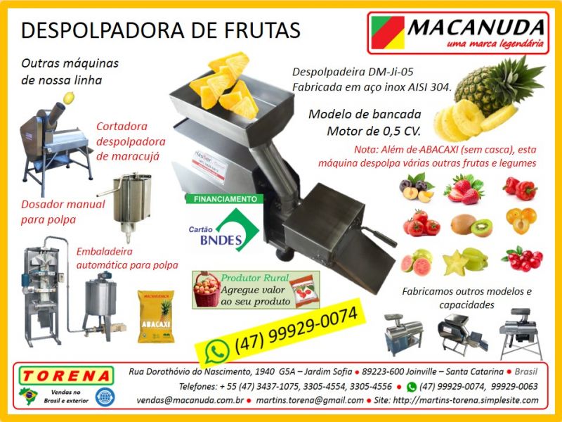 Macanuda Fábrica de Máquinas para despolpar frutas