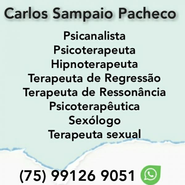 TERAPEUTA DE CASAL CARLOS SAMPAIO PACHECO FEIRA DE SANTANA 75 991269051 whatsapp