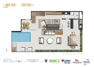 REAL EVOLUTION - Cobertura Duplex 3 quartos 211,97m² no Noroeste