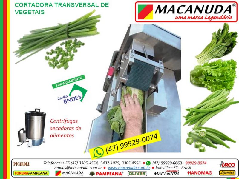 Fatiar alfaces máquina industrial marca MACANUDA