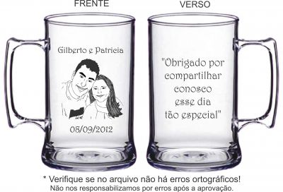Canecas Acrílicas Caricatura