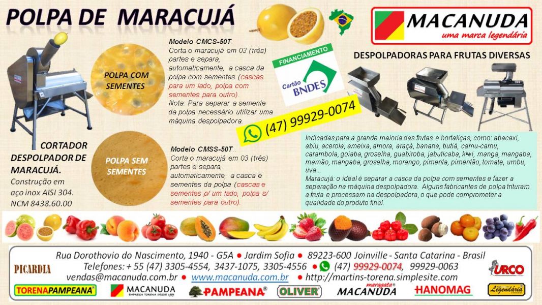 Pampeana Macanuda Despolpadora de Morango
