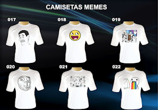 Camisetas dos memes
