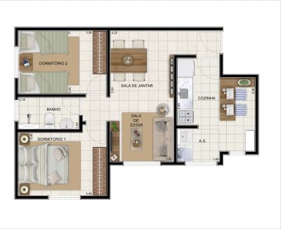 Apartamentos 2 dormitórios em Mogi das Cruzes