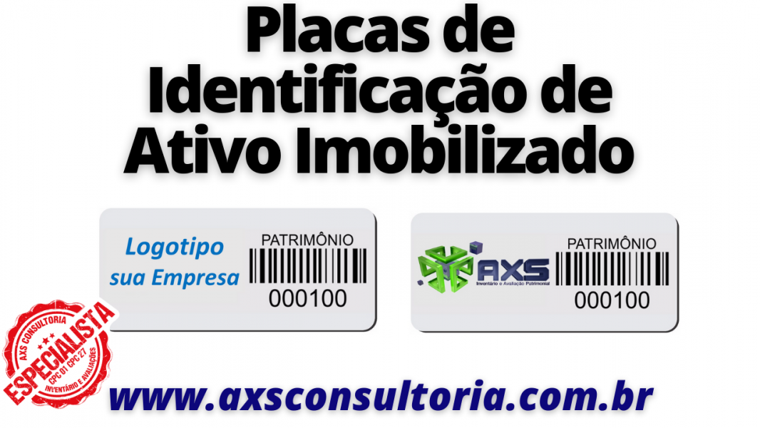 Placas e Tag’s de identificação de Ativo Imobilizado!