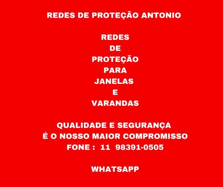 Redes de Proteção em Interlagos, Rua Herbet Frazer, (11) 98391-0505 Whats
