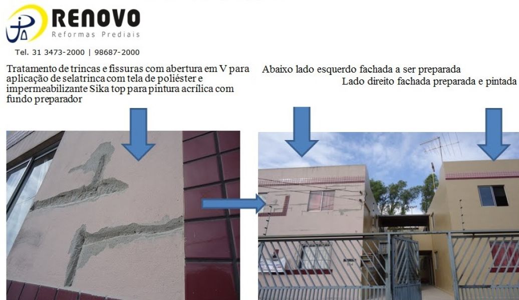 Tratamento Reforma Pintura Limpeza Impermeabilização de Fachada Belo Horizonte